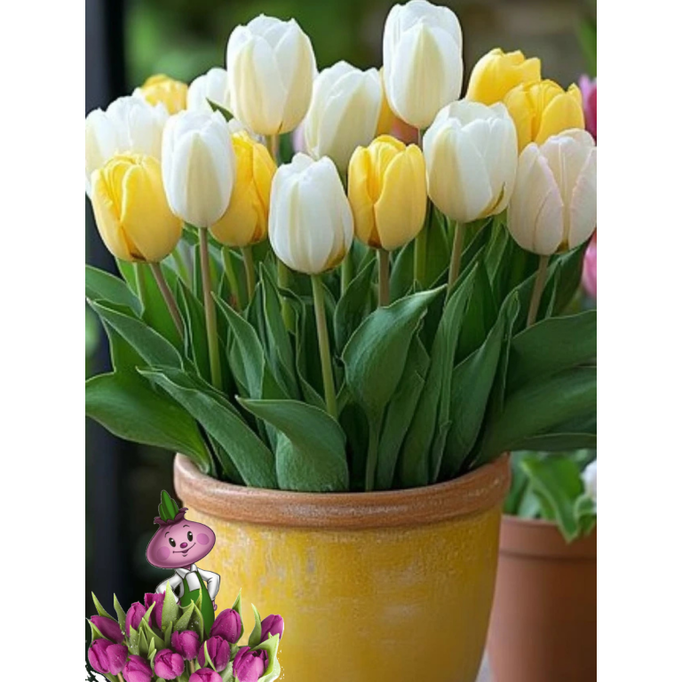 Тюльпаны YELLOW AND WHITE MIX (10 луковиц)